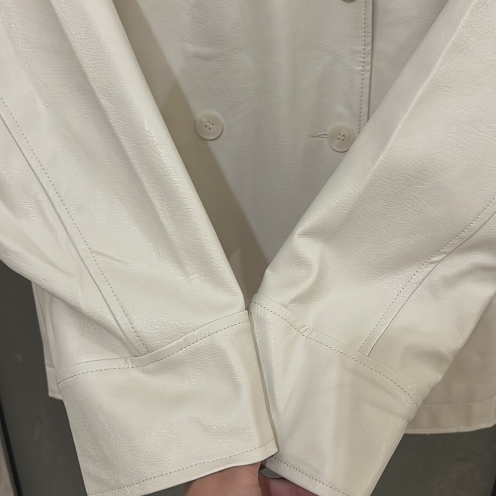 Anthropologie Maeve Faux Leather Cocoon Blazer - Picture 13 of 13